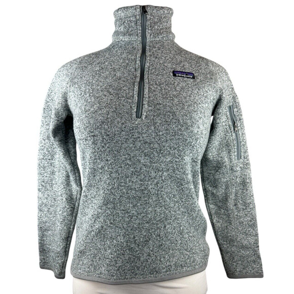 Patagonia Better Sweater 1/4 Zip Fleece Pullover Gray Women's Size Small - Picture 13 of 14